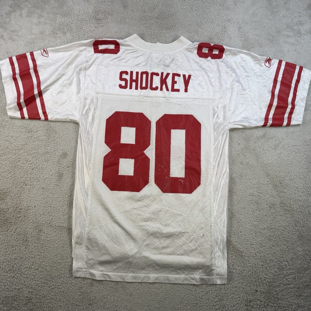 New York Giants Jeremy Shockey Jersey Mens Small White NFL Football #80 Reebok